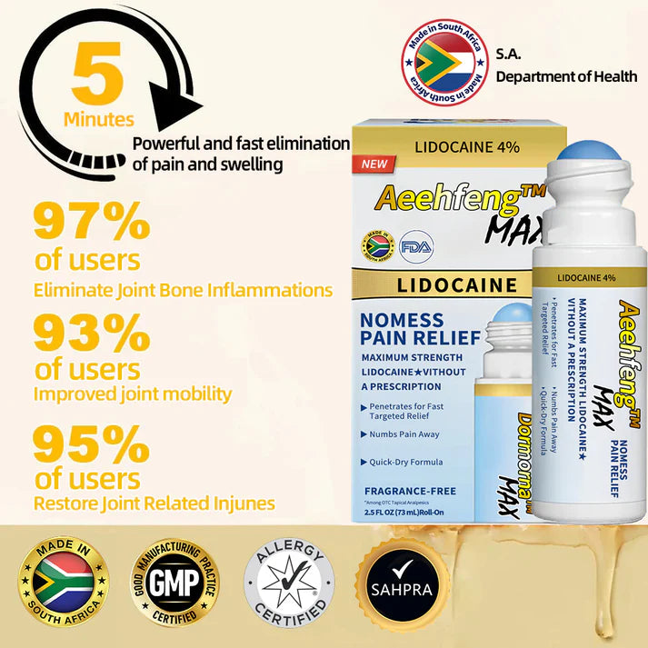 ✅ OFFICIAL STORE: Aeehfeng™ Lidocaine Free Pain Relief & Repair Solution 👨⚕️ South African Orthopaedic Association (SAOA) Certified
