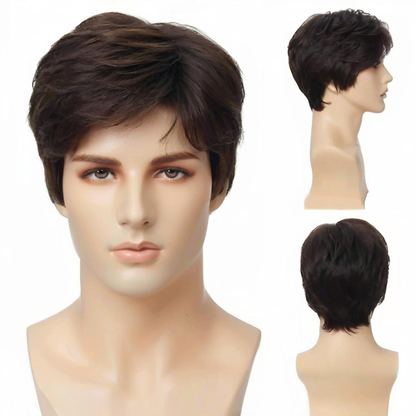 Men's wig(Wigs made from real Indian hair)