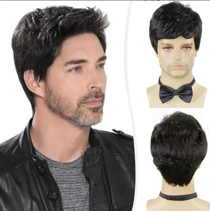 Men's wig(Secure online payment, you can apply for a refund if you are not satisfied)