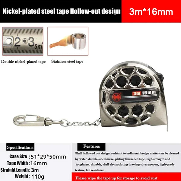 Stainless Steel Anti-corrosion Retractable Metric Rulerš