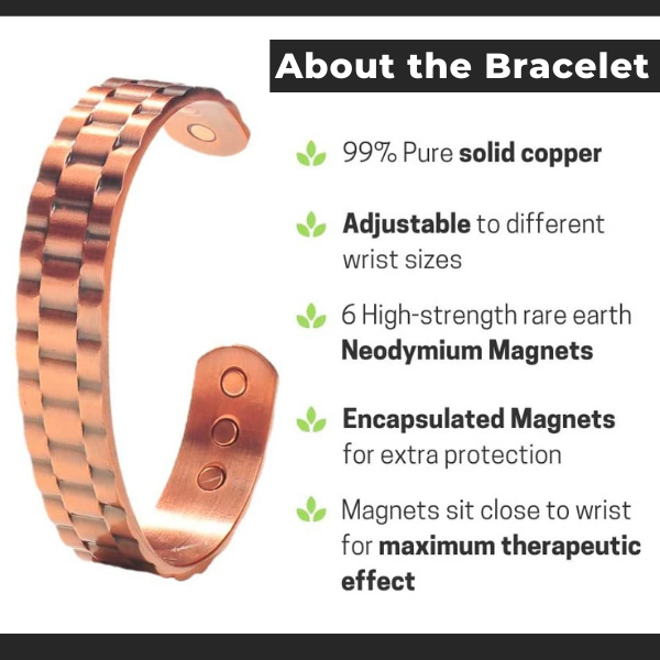 Menheal™ Pure Copper MagneticTherapy Bracelet(Limited Time Discount 🔥🔥 Last Day)
