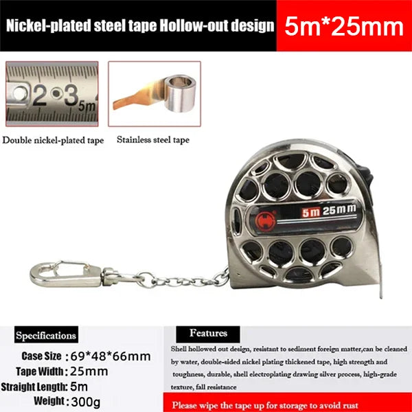 Stainless Steel Anti-corrosion Retractable Metric Rulerš