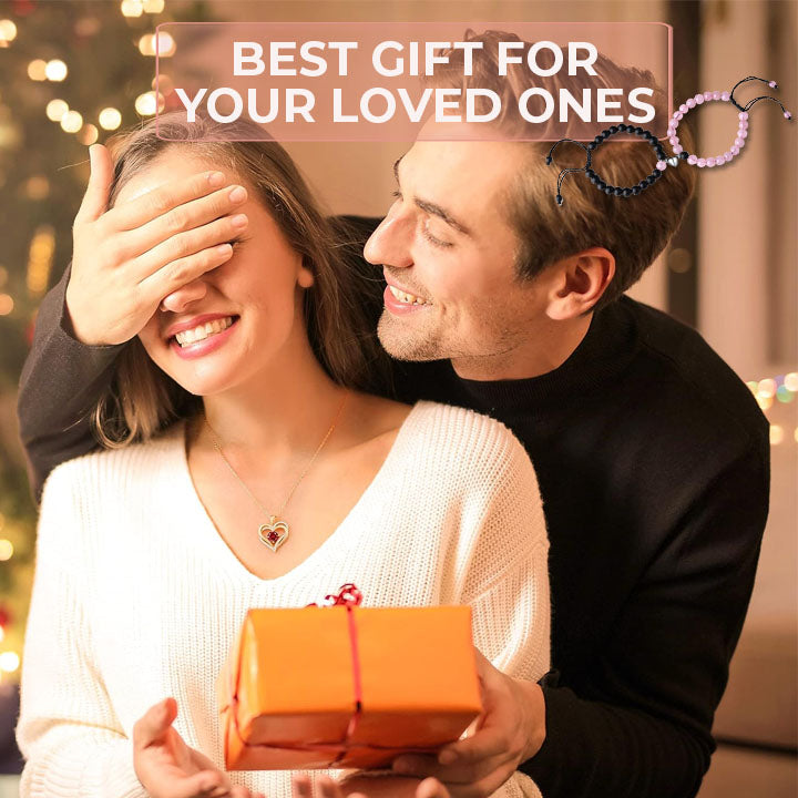 Oveallgo™ HarmonyBond Magnetic Love Bracelets for Couples (Rose Quartz♀ + Black Onyx♂)