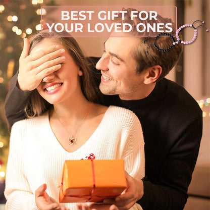 Oveallgo™ HarmonyBond Magnetic Love Bracelets for Couples (Rose Quartz♀ + Black Onyx♂)